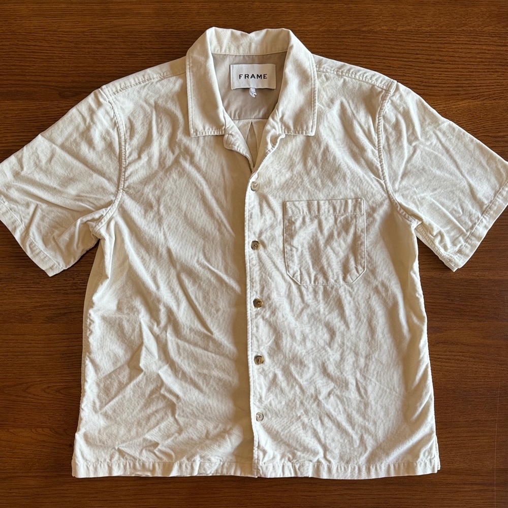 Frame Denim Ivory Collared Blouse